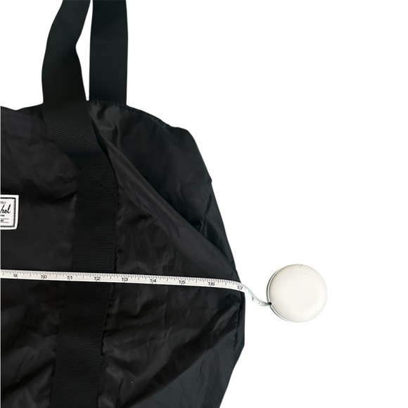 Herschel Self Folding Black Nylon Tote Bag - Picture 9 of 11